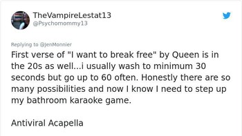 Buat kamu pecinta Queen, silakan dicoba lagu I Want To Break Free. Foto: Twitter via Bored Panda