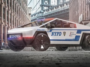 Ketika Tesla Cybertruck Menjelma Mobil Polisi sampai Kurir Pizza