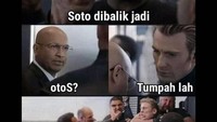 Nah kalau yang satu ini tebakannya bikin kesal sih. Soto dibalik jadi apa? Jawabannya bukan otos ya tapi tumpah. Ya iyalah soto dibalik jadi tumpah. Foto: istimewa