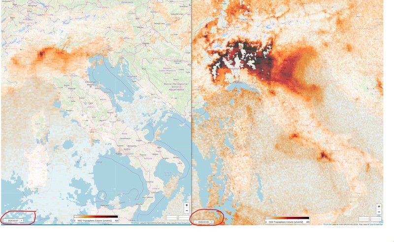 Foto satelit polusi corona