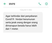 BNPB Imbau Semua Orang Ambil Jarak 1 Meter Agar Tak Tertular Corona