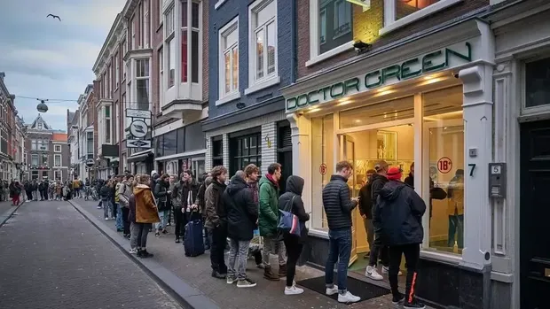 Warga Belanda antre beli ganja