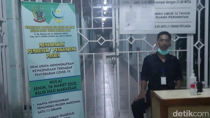 Jam besuk di sejumlah RS di Sulsel ditiadakan untuk mencegah persebaran Corona (MN Abdurrahman/detikcom)