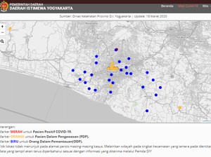 Pemda soal Peta Corona Yogya: Bukan Tunjukkan Zona Merah tapi Agar Waspada