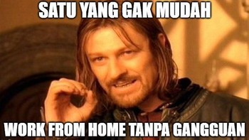 Memang susah sih, work from home banyak gangguannya! Foto: Twitter