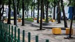 Taman Puring Ditutup Antisipasi Corona