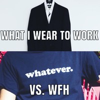 Salah satu hal terbaik saat work from home adalah bebas mengenakan pakaian apa saja. Foto: meme work from home
