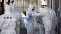 Kasus virus corona di Spanyol melonjak drastis meskipun langkah lockdown nasional terhadap 46 juta jiwa penduduknya telah diberlakukan. AP Photo/Carlos Gil.