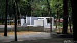 Taman Puring Ditutup Antisipasi Corona