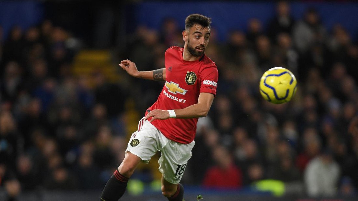 Gelandang Manchester United, Bruno Fernandes. (Foto: Getty Images/Mike Hewitt)