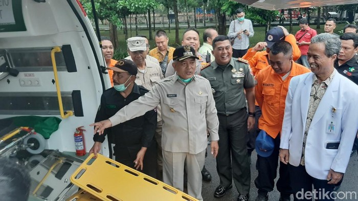 Forkopimda saat memberikan keterangan pers terkait kesiapan penanganan Corona