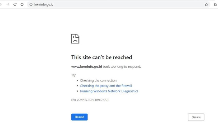 Situs kominfo down