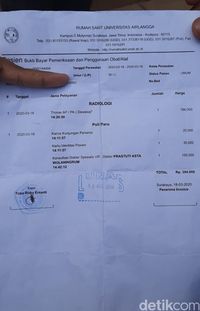 Biaya pasien yang memeriksakan diri terkait corona/
