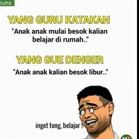  Pemikiran para murid saat guru-guru meminta mereka untuk belajar di rumah adalah libur. Foto: Istimewa