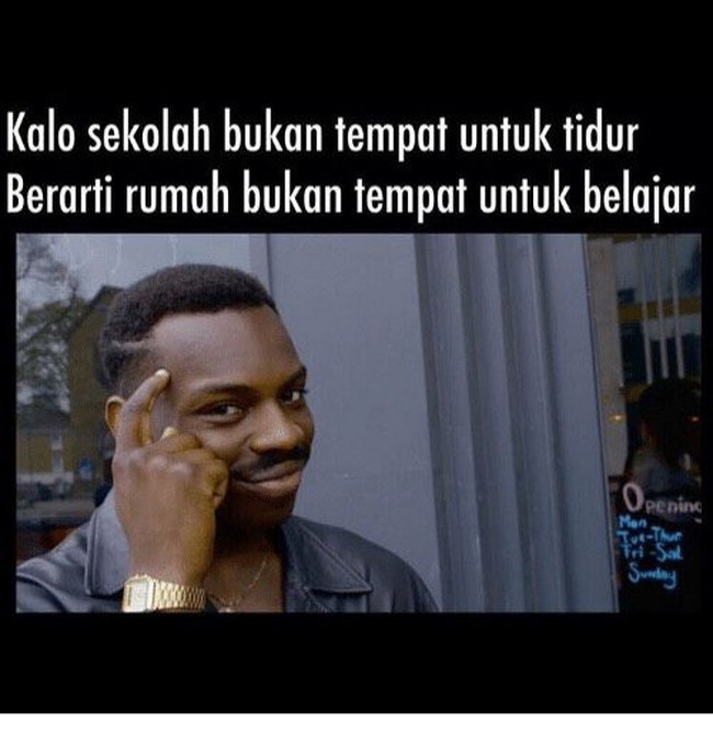 Kalau sekolah bukan tempat untuk tidur, berarti rumah bukan tempat untuk belajar. Foto: Istimewa