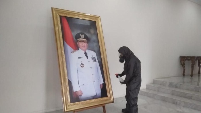 128 personel Polda Lampung disiagakan dalam rangka pencegahan penyebaran virus Corona COVID-19.
