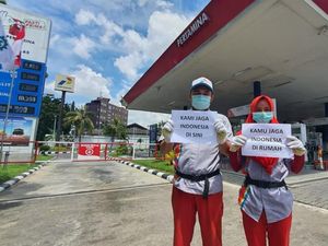 Foto Aksi Pegawai BUMN Stay At Work Saat Wabah Corona
