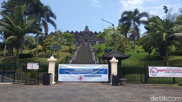 Begini Suasana Borobudur Pasca Ditutup Sementara