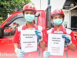Foto Aksi Pegawai BUMN Stay At Work Saat Wabah Corona