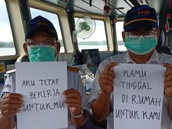 Foto Aksi Pegawai BUMN Stay At Work Saat Wabah Corona