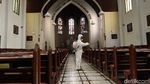 Gereja Katedral Bandung Disemprot Disinfektan