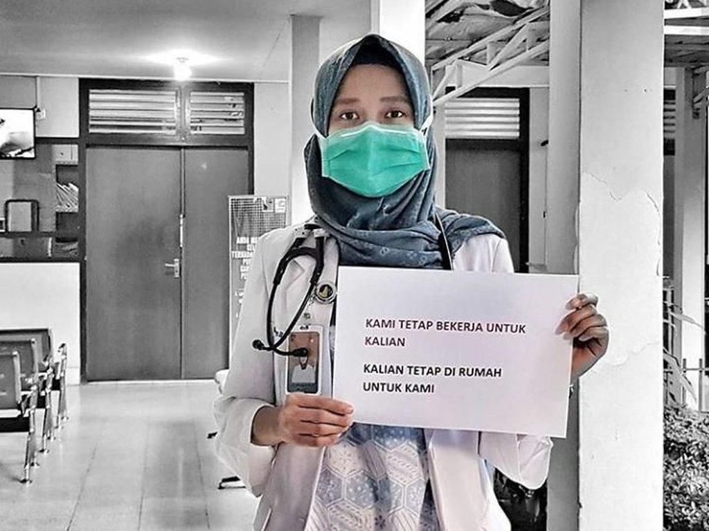 Ganbatte Foto Medsos Perjuangan Dokter Kampanye Stay At Work