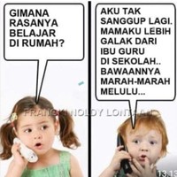 Ketika mamamu lebih galak dari guru sekolah saat mengajarkanmu belajar di rumah. Sungguh tak sanggup! Foto: Istimewa