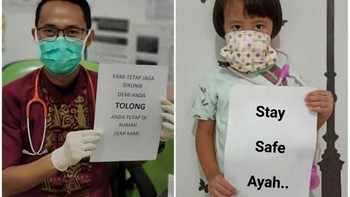 Para dokter juga punya keluarga. Mereka mempertaruhkan nyawa untuk menangani pasien corona dan mendapatkan dukungan keluarga (Twitter)