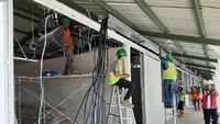 Pada tahap I tengah dibangun 2 gedung bertingkat 2 berada di Zona B yang terdiri dari fasilitas observasi/penampungan/karantina (termasuk isolasi) berjumlah 400 tempat tidur dari total rencana kapasitas tampung 1000 tempat tidur.Foto: Dok. Istimewa/Kementerian PUPR