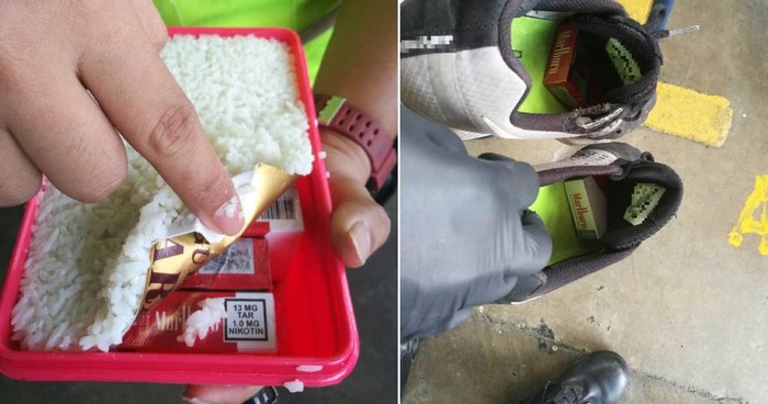 Penyelundupan rokok dalam kotak bekal