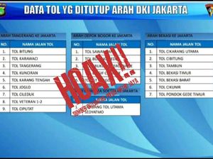 Ada Kabar Gerbang Tol Ditutup karena Jakarta Lockdown, Polisi: Hoax