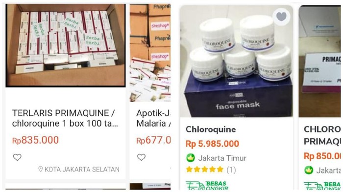Banyak Dijual di Lapak Online, Pemerintah: Ingat Klorokuin Obat Keras!