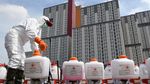 Jadi RS Darurat Corona, Wisma Atlet Disemprot Disinfektan