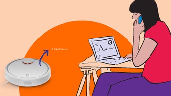Kamar yang berantakan oleh barang atau sampah akan mempengaruhi mood kita dalam bekerja atau belajar di rumah. Sisihkan waktu sejenak setelah pekerjaan usai untuk membersihkan ruangan.  Foto: Xiaomi  
