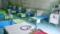 Di dalam tenda itu telah disiapkan sejumlah tempat tidur. Dok.Kodim 0505