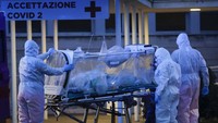 Korban tewas akibat virus corona di Italia kini telah mencapai 4.825 orang. AP Photo/Alessandra Tarantino.