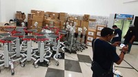 Seperti diketahui, Wisma Atlet akan dipakai menjadi rumah sakit (RS) untuk pasien corona (covid-19). Pool/BUMN. 