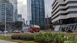 Jalan Sudirman-Thamrin Disemprot Disinfektan