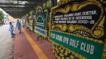 Jejeran Karangan Bunga untuk Tenaga Medis Pejuang Corona