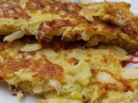 cabbage omelette atau omelet kol cabbage omelette atau omelet kol