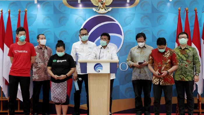Kominfo Kominfo kerja sama dengan enam startup untuk menerapkan social distancing di tengah merebaknya virus corona di Indonesia.