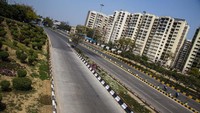 Begini potret lengang kawasan New Delhi, India yang Lockdown akibat Pandemi Corona.