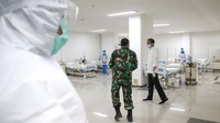 Jokowi berharap wabah virus corona tidak semakin besar dan hanya cukup ditangani oleh RS yang telah menjadi rujukan. Sehingga Wisma Atlet tidak digunakan untuk pasien corona. Pool/Kompas/Heru Sri Kumoro.