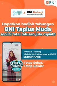 Belajar di Rumah, BNI dan Ruangguru Siapkan Hadiah Ratusan Juta