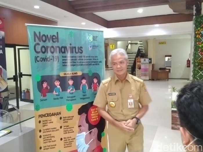Gubernur Jawa Tengah, Ganjar Pranowo, Senin (23/3/2020).