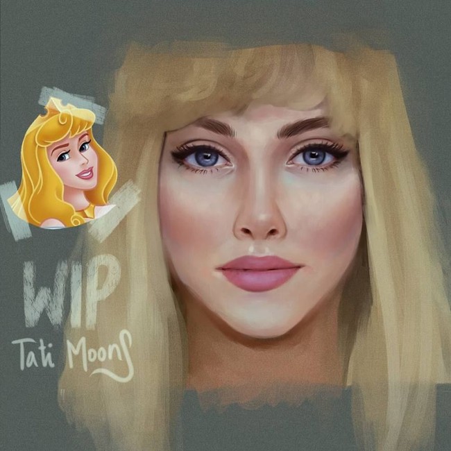 Mungkin kamu pernah penasaran tentang penampilan sosok kartun perempuan Disney di usia yang matang. Rasa penasaran itu terjawab lewat imajinasi Tati Moons, seniman digital dari Spanyol. Di Instagram, ia memamerkan hasil interpretasinya terhadap para karakter tersebut bila beranjak dewasa. Salah satunya Aurora dari Sleeping Beauty.   (Foto: Instagram/@tatimoons)