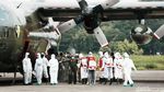 Pesawat Hercules yang Angkut Alkes Corona Mendarat di Jakarta