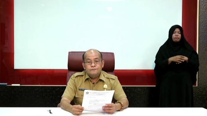 Ketua Pelaksana Gugus Tugas Percepatan Penanganan COVID-19 Sumut, Riadil Akhir Lubis (Screenshot video)
