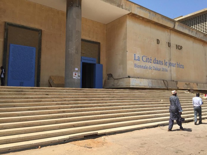 Mandatory Credit: Photo by Carley Petesch/AP/Shutterstock (6686070b)
People walk past one of the venues for Dakar Biennale art festival in Dakar Senegal. Videos projected onto massive buildings, pop up art galleries and installations in an old courthouse are features of the Dakar Biennale, Africas largest contemporary art festival currently enlivening Senegals capital
Senegal Art Biennale, Dakar, Senegal