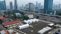  Gudang logistis penanganan virus corona (covid-19) ini berlokasi di Jalan Gatot Subroto, Jakarta. Antara/Indrianto Eko Suwarso